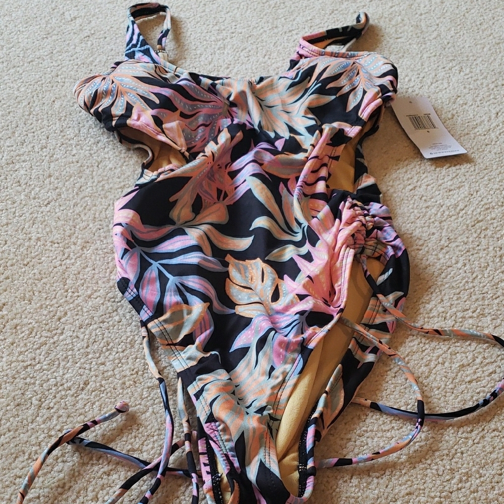 Tropical Print One-Piece Swimsuit